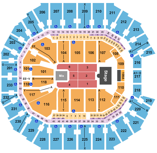Spectrum Center Rush Seating Chart